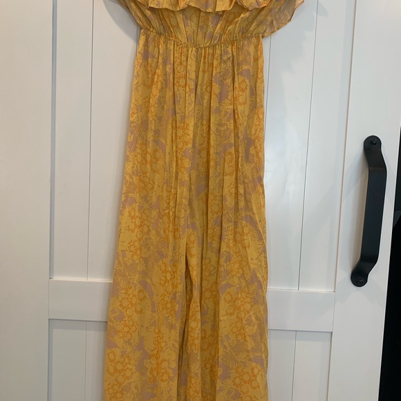 Free People Rays of Gold Strapless Jumpsuit XS - Picture 9 of 10